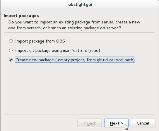 OBS Light GUI Import package