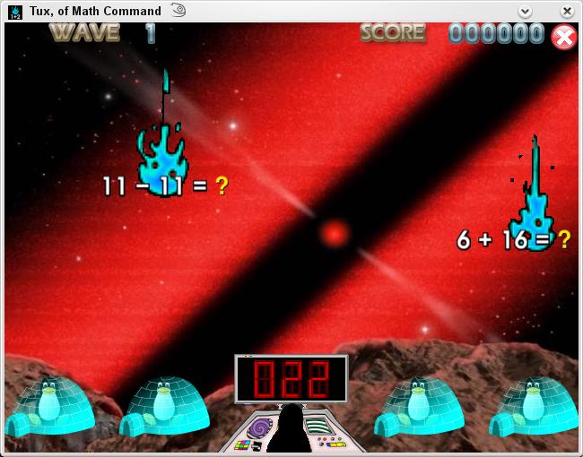 TuxMath - arcade-style educational video game - LinuxLinks