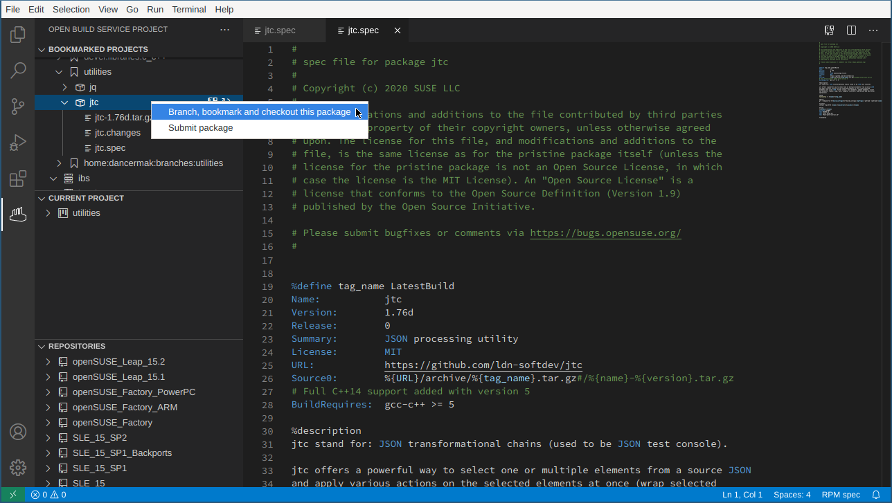 microsoft github repositories visual studio code