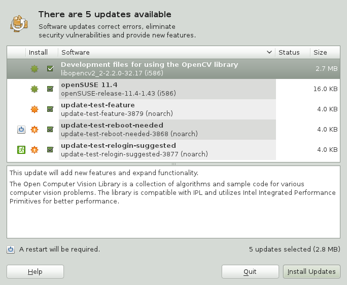 GNOME Update Applet
