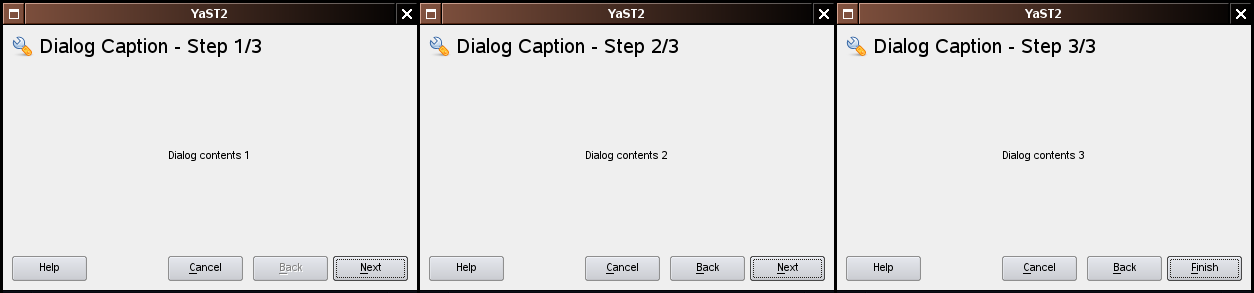 Sequence of Wizard dialogs