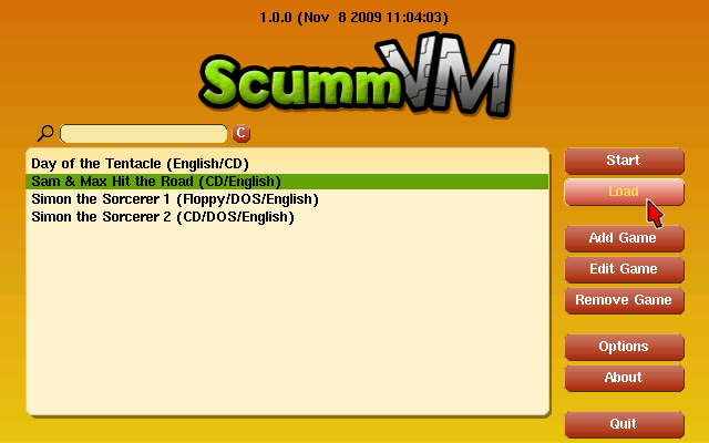 scummvm files are greyed out