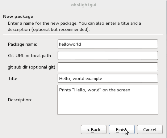OBS Light GUI package configuration